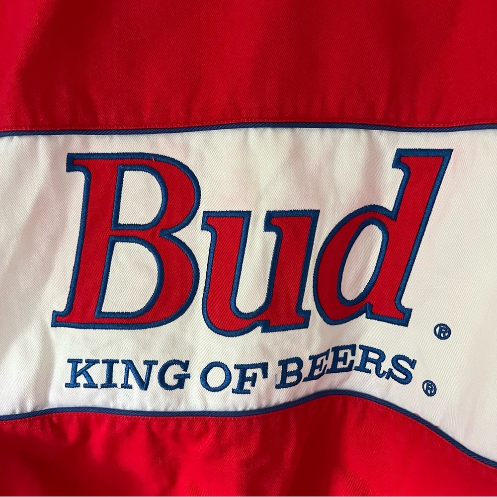 Vintage Budweiser Racing Jacket 90s NASCAR - Picture 9 of 13